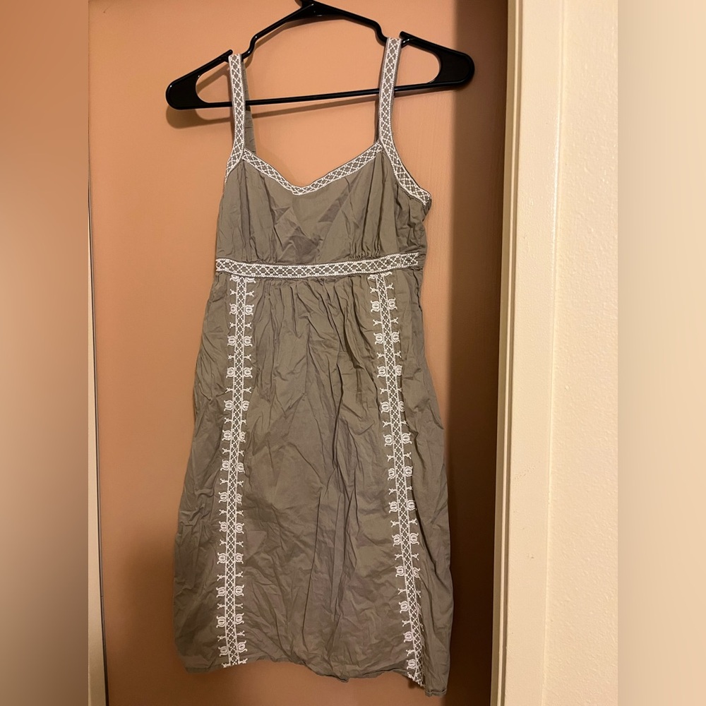 Green Embroidered Summer Dress